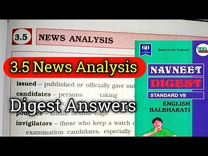 7th Std English Digest Chp 3.5 News Analysis