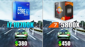 Ryzen 7 5800X vs Core i7 10700K - Test in 10 games