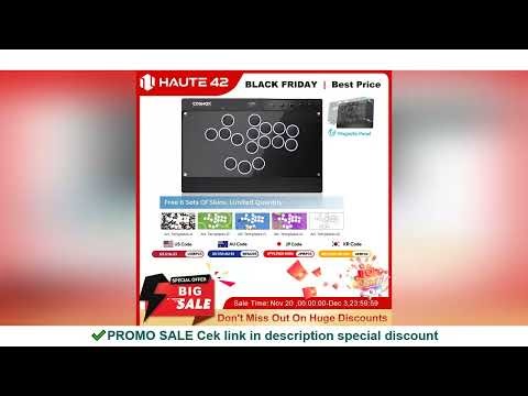 Haute42 Magnetic Hitbox Leverless Controller Button Rim Arcade Controller For PC/PS4/PS5/Switch Stic