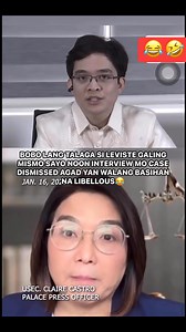 BOBO LANG TALAGA SI LEVISTE WALA NAMAN BASIHAN NA MAGING LIBELLOUS KC SA KANYA MISMO NANGALING NOONG INTERVIEW SYA CASE DISMISSED AGAD YAN😂 | Pilipinas sa pagbabago