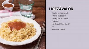 Grízes tészta baracklekvárral