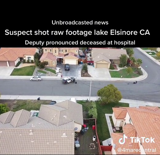 #lakeelsinore #shooting Raw footage uncensored suspect shot captured live on drone #officerdown #viral #4marecentral #deceased #rip #kill #dead #breakingnewsviral