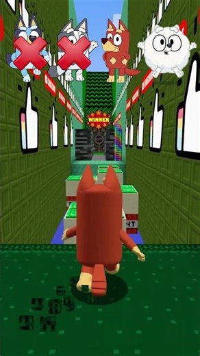 Who is the Fastest Bluey Character? 🤔🤔 #minecraft #roblox #bluey