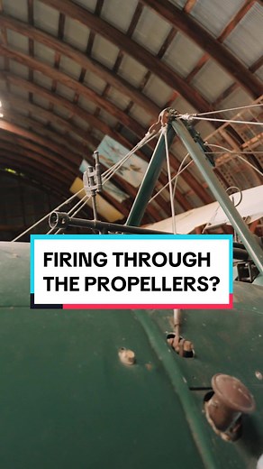 How did vintage airplanes fire through their propellers? #aviation #airplane #flying #aviationlovers #vintageaircraft #fighterplane