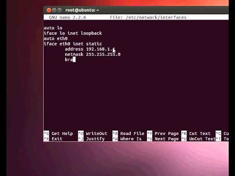 how to setup static ip address Ubuntu