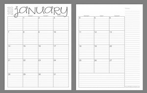 Calendario 2018 Semanas Imprimir