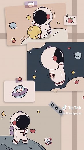 Cute Astronaut Wallpaper - Kawaii Space Aesthetic