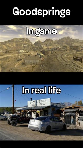 Fallout New Vegas locations In game VS In real life #fallout #falloutnewvegas