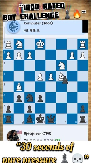 “1000 Rated Bot Got Checkmated ♟️🔥” #Chess ♟️ #ChessBot #Checkmate
