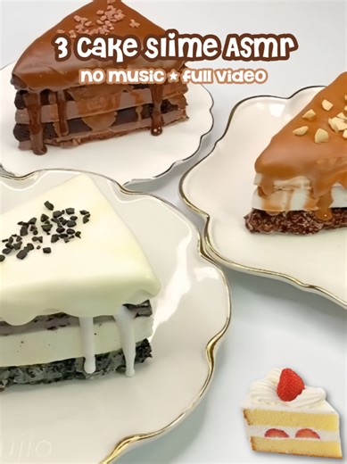 Satisfying Cake Slime ASMR: Chocolate and Caramel Creations