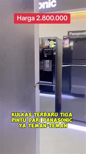 kulkas side By Side dari panasonic kapasitas besar cocok untuk dapur modern 😍 #panasonic #sidebyside #trendingvideo #foryou #foryoupage