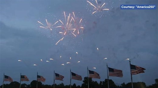 Fireworks close out the 250th anniversary of the armed services DC parade