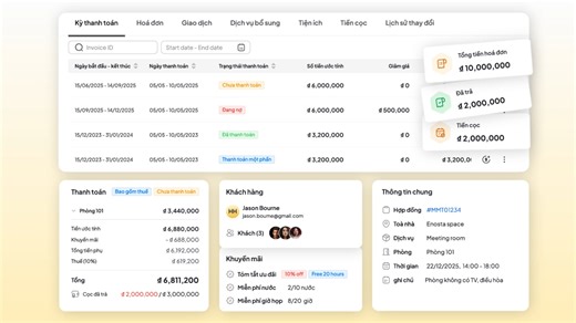 ✨Smartos - giải pháp “tất cả trong một” dành cho cả Working & Living spaces Được thiết kế để đơn giản, linh hoạt, dễ dùng, Smartos phù hợp với mọi mô hình tòa nhà cho thuê và giúp bạn vận hành nhẹ nhàng hơn mỗi ngày: ▪️ Quản trị tập trung: Từ booking, khách hàng, hợp đồng, hóa đơn đến báo cáo,... đều hiển thị rõ ràng trên một màn hình. ▪️ Website đặt chỗ tự động: Khách thuê tự xem phòng, chọn gói, đặt lịch theo thời gian thực mà không cần chờ phản hồi. ▪️ Tích hợp thanh toán & hóa đơn: Tạo và gử