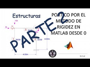 Estructuras Pórtico método de rigidez en Matlab desde 0 parte 2