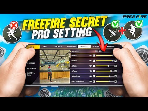 Free Fire Pro Setting [ Secret ] Sensitivity + Fire Button Size☠️🔥 || New Headshot Settings