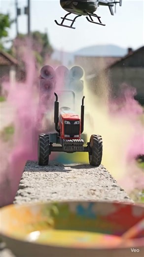 rc remote control Mahindra tractor 😈 and remote control helicopter 🚁 #automobile #tractor