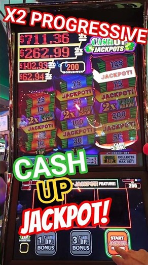 I got a Cash Up Jackpots x2 progressive LIVE at River Spirit Casino Resort