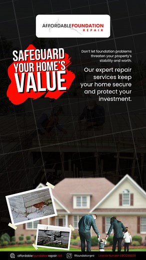 Don't put your investment at risk. Our foundation repair services keep your property safe, stable, and valuable. 📞 844-928-2550. | Affordable Foundation Repair