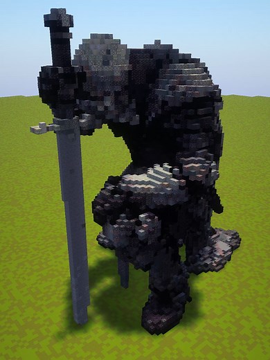 Kneeling Knight Build Tutorial in Minecraft