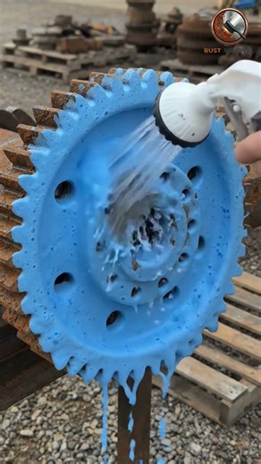 Extreme Rust Removal 🔧 Gear Sprocket Looks Brand New! #shorts