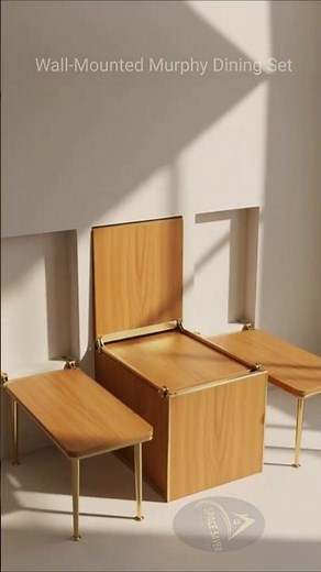 Ultimate Space-Saving Wall-Mounted Murphy Dining Set #shorts
