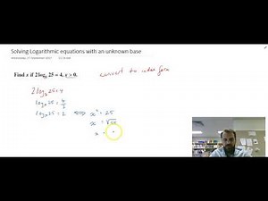 Solving logarithmic equations with an unknown base