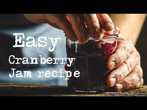 Easy cranberry jam recipe for autumn and winter holidays - A relaxing aesthetic cooking video