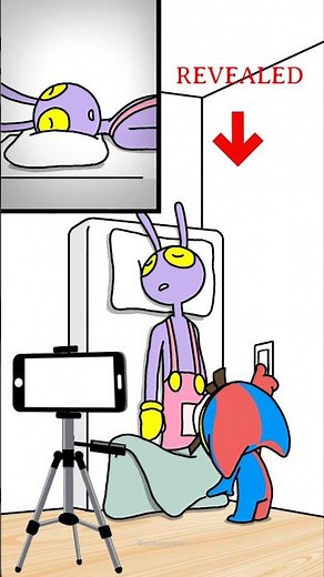 Nightmare Tutorial😱BEHIND THE SCENES ANIMATION! JAX& POMNI TRICK REVEALED! #funny #sigma #revealed