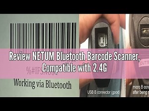 Review NETUM Bluetooth Barcode Scanner, Compatible with 2.4G Wireless & Bluetooth Function & Wired C
