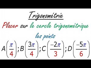 Comment placer les abscisses curvilignes sur le cercle trigonométrique