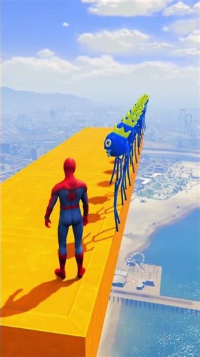 GTA 5 Epic Water Ragdolls Spiderman Jump/Fails Ep 1899 #shorts