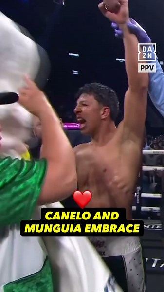 Canelo and Munguia embrace after his victory ❤️
