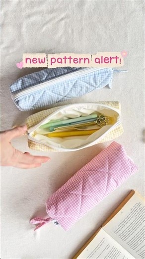 Quilted pencil case pattern is live! Link in my bio!✂️🎥with video tutorial #sewing #pencilcase