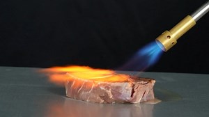 Watch Use torch to sear steak on Amazon Live