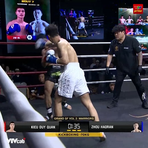 2.5M views · 32K reactions | Kiều Duy Quân biến "mãnh hổ" Trung Quốc thành bao cát giữa khán đài kickboxing châu Á #VTVcab #VTVprime #MMA #OnSports #Kickboxing | On Sports | Facebook