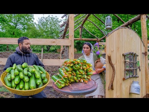 Traditional Korean Kimchi Recipe and Chicken Rice Dish in Remote Mountain Village!