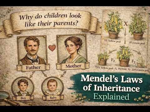 🧬 Why Do Children Look Like Their Parents? | Mendel’s Laws of Inheritance Explained