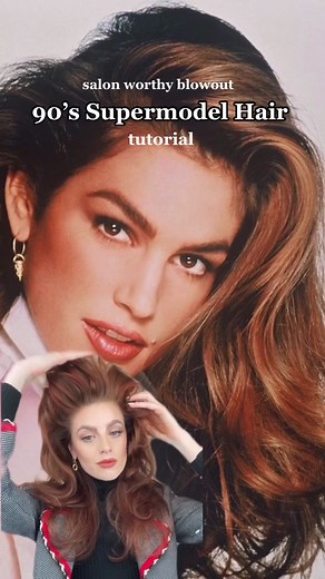 90s Hair Crush: Cindy Crawford Blowout Tutorial