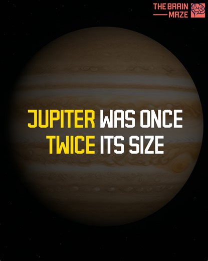Jupiter wasn’t always the planet we know today. According to a groundbreaking new study, it was once twice its current size, with a magnetic field 50 times stronger—a colossal force capable of holding over 2,000 Earths inside its volume. | The Brain Maze