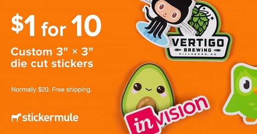 $1 for 10 | Sticker Mule