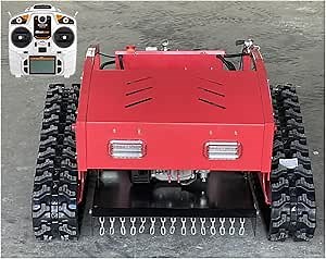 Remote Control Lawn Mower Small Crawler Oil-Electric Hybrid Four-Wheel Drive Lawn Mowing and Weed Whacker(550)