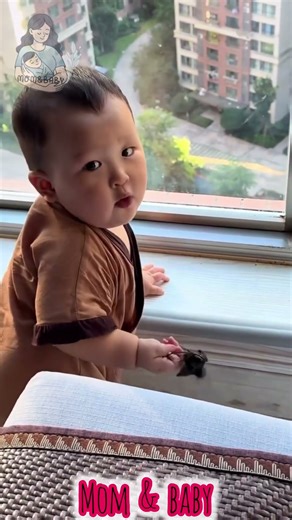 Baby catching fly 🪰 and playing 😅😂 brave and cute baby 😍😘 || MOM AND BABY || ￼