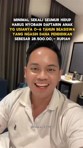 Yadi Rahmat | 🗣️ ANAK PAUD Mah kagak ada Beasiswanya… Padahal 🤭 Ada Program Beasiswa yang ngasih bantuan Dana Pendidikan senilai Rp. 28.500.000 yang... | Instagram