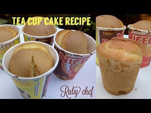 ‪@RubyChef‬ Tea cup cake/Soft Vanilla Cake In Tea Cup | Eggless & Without Oven | Ruby special dessert