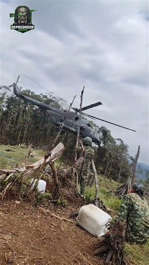 " El MITICO MI-17 de la aviación del ejército en acción 🪖🇨🇴