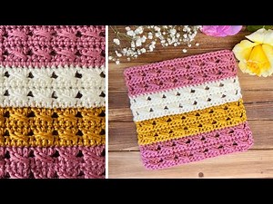 CROCHET CROSS OVER STITCH - Beautiful Crochet Stitch with a 2 Row Repeat (Up Close Tutorial!)