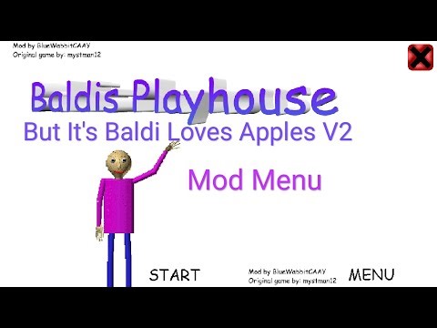 Baldi's Playhouse But It's Baldi Loves Apples V2 Mod Menu android port (Baldi Basics Mod)