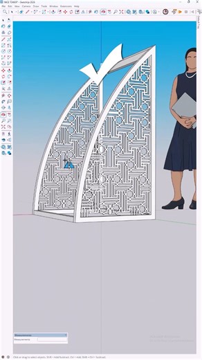 Curved Wall Modeling in SketchUp ✨ In this tutorial, I’m using the Curic Face Knife plugin to trim objects by face and create smooth curved partitions. A powerful technique for architecture, interiors, and product design! Nice Tower Nice Tower Plus Curic Face Knife is a free plugin 💡 To access the plugins, visit our website; the link is in the bio. #SketchUp #ArchitecturalDesign #3DTutorial #CuricFaceKnife #ModelingWorkflow #DesignInspiration #NiceTower | Nice Tower Pro