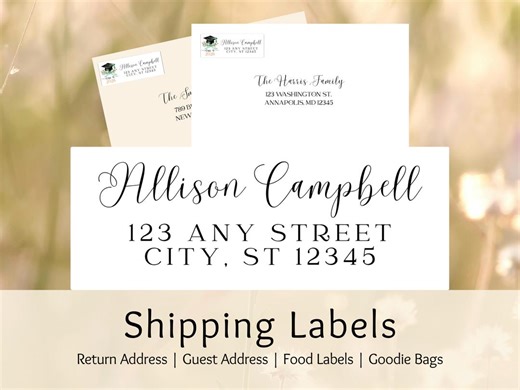 Guest Address Labels | Wedding Recipient Labels | Printable Return Labels for Save the Date, Graduation Announcements, & Party Invitations - Etsy
