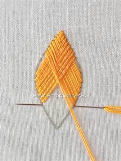 #Fishbone bordado stitch flower! 3D flora hand embroidery tutorial/ Kadhai/hand embroidery work | Basic Embroidery ABC